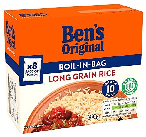 Ben's Original Boil-in-Bag Long Grain Rice, 500g