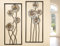 Generisch MF 3D 2-er Set Wanddeko MOXXO Wandschmuck 3D Bild Metalldeko Metall Metallbild Blumen Höhe 90cm Wandbild Wandrelief