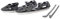 RAVEN Eishockey-Kufen für Inlineskates Pulse (33-36, Black)