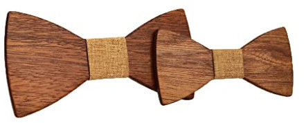 HZQIFEI 2 Stück Fliege aus Holz, für Kinder, Herren, für Abendveranstaltungen, Partys, Hochzeiten, Zeremonien, Stil #62, One Size