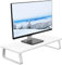 VIVO 24 inch Monitor Stand, Wood & Steel Desktop Riser, Screen, Keyboard, Laptop, Small TV Ergonomic Desk and Tabletop Organizer, White, STAND-V000D-W
