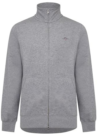 Gant Herren Reg Shield Full Zip Sweatshirt, Grey Melange, 5XL EU