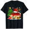 Santa Reindeer Cheesecake Plaid Xmas Tree Sweet Cake Baker T-Shirt