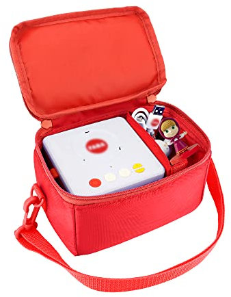 Borsa per FABA Raccontastorie con Scomparto per 1-2 FABA Personaggi Sonori Italiani, Custodia per Il Trasporto per Cantastorie Bambini 0 a 6 Anni e Storie Filastrocche Canzoni Personaggi, Rosso