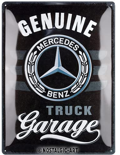 Nostalgic-Art Plaque rétro, 30 x 40 cm, Daimler Truck – Garage – Idée de cadeau pour fans d'accessoires automobiles, Official License Product (OLP), en métal, design vintage