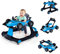 COSTWAY Trotteur Bébé Garçon Pliable 4 en 1 avec 3 Hauteur Réglable, Trotteur Marche Bébé Garçon Évolutif avec Musique & Lumière, Roues Silencieuses, 5 Patins Antidérapants pour 6-18 Mois(Bleu)