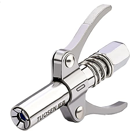Pistola de Grasa, engrasadora Manual, Boquilla de Engrase de Cierre automático Dos Prensa Fácil de Empujar Acoplamiento 1/8 NPT, 10000 PSI de la Pistola de engrase de liberación rápida en los Bomba