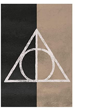 Harry Potter Heiligtümer des Todes (80 cm x 60 cm) (braun/schwarz/weiß)