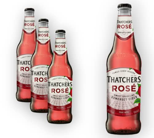 3 x Thatchers Rosé 0,5l- Sweet Sparkling Somerset Cider mit 4,0% Vol.- Schaumwein