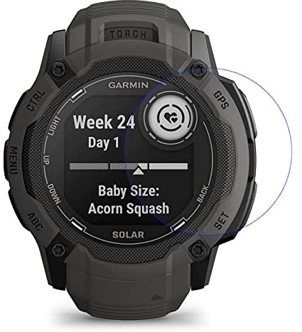 Disscool Pellicola protettiva in vetro temperato compatibile con Garmin Instinct 2X Solar, 0,33 mm protezione antigraffio accessorio smart watch
