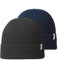 JACK & JONES Herren JACBRINK Beanie 2-Pack 12252069, Navy Blazer/Dark Grey Melange, ONE Size