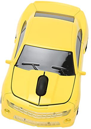 Haofy Computermaus, Kabellose Maus, LED-Licht, Hohe Kompatibilität, Optischer 1600-DPI-Sensor für Computer für PC (Gelb)