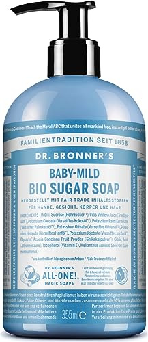 Dr. Bronner's Bio Sugar Soap Baby Mild Ohne Duftstoffe 355 ml
