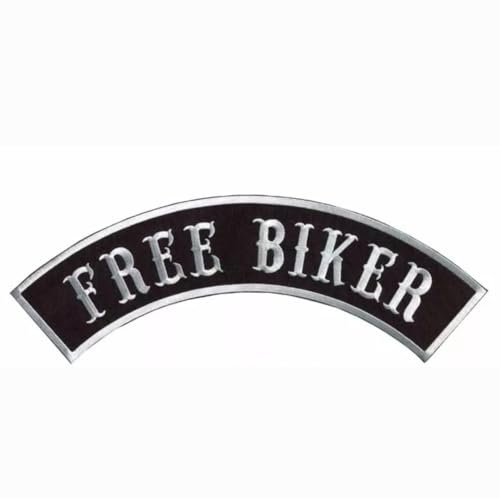 SUMA SHOP - Aufkleber Free Biker, Wappen Logo Decal, kompatibel mit allen Arten von Kleidung, Durchmesser 33,5 cm