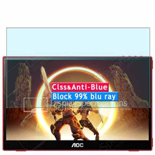 Vaxson Anti Blaulicht 9H Panzer Schutz Glas kompatibel mit AOC AGON 16G3 15.6 Monitor Schutzfolie Bluelight Display schutz folie Panzerfolie SchutzGlas folien PanzerGlas