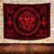 SHRAPHY Goat Head Pentagramm Tapisserie 203,3 x 152,4 cm Gothic Teufel Dämon Satanisches Symbol Mysteriöser Hippie Wandbehang für Wohnzimmer GTXTUH384