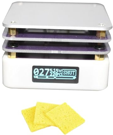 Sharplace Mini Hot Plate Preheating Station Electronic Heating Table Desktop Soldering Heater Station for for Phone Screen Replacement, with 3 Sponge