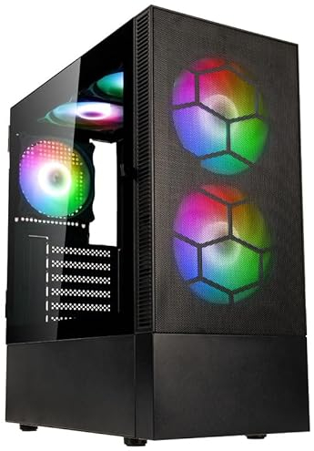 Kolink Observatory MX Glass PC-Gehäuse, Kolink Umbra ARGB-Lüfter, Mesh-PSU-Verkleidung, Glasfrontplatte, SPCC-Stahl, Midi Tower, Weiß