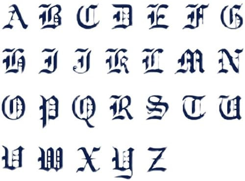 Juice Plant Ink Is Waterproof Semi-Permanent And Long-Lasting For 2 Weeks Gothic Letter Temporary Tattoo Stickers Letter Finger Stickers Couple Name Splicing
