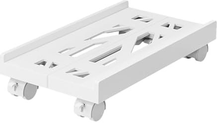 Dickly Soporte para CPU móvil, Soporte para CPU, Funda Protectora Ancha Ajustable para Ordenador, Soporte para Torres de PC, Soporte rodante para CPU para, Blanco