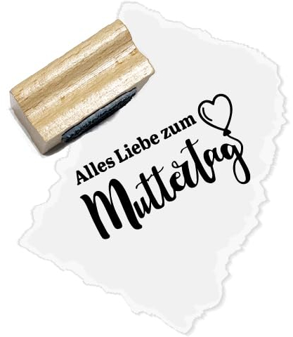 Motivstempel - Alles Liebe zum Muttertag - mit Herzballon - Muttertag