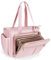 Prokva Sac Fourre-tout pour Enseignant avec Poche de Rangement en Accordéon, Grand sac Utilitaire de Travail pour Enseignant pour Femme, Rose (Conception Brevetée)