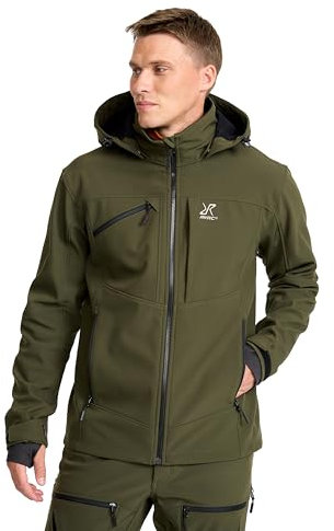 RevolutionRace Hiball Softshell Jacket für Herren, Outdoor Jacke für Wandern, Forest Night, M