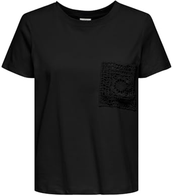 JDY Damen Jdyselma S/S Crochet Pocket Top JRS Jdyselma S/S Crochet Pocket Top JRS (1er Pack)