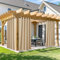 NICETOWN Wasserdichter Outdoor-Vorhang, B168 x L 244 cm, Edelstahlösen, Sonnenlicht-Blockierung, wetterfest, Verdunkelungsvorhänge für Pavillon/Terrasse/Veranda/Pergola/Cabana (Biscotti Beige, 1