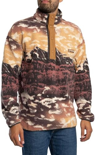 Columbia Helvetia? II Printed Half Snap Fleece 225-CAMEL Brown Sisters - XS