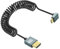 JSADZKJ 90 Degree Mini HDMI to HDMI Coiled Cable 8K Ultra Thin HDMI Male to Mini HDMI Male 2.1 Cord Up Angle Mini HDMI to HDMI Spiral Cable Compatible with Camera,DSLR,HDTV,Laptop,Monitor 3ft