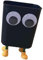 BDSHGRDH kitchen bin， Small Bathroom Trash Can, Plastic Garbage Container Black Waste Basket Trash Can with Big Eyes and Legs for Home Office and Bedroom