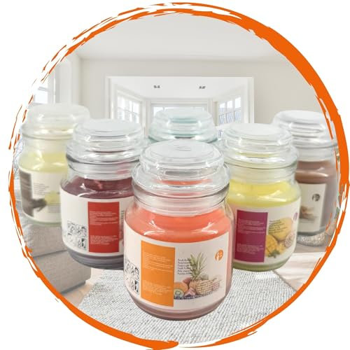 TronicXL Duftkerzen im Bonbonglas Duftkerze im Glas Set Brenndauer 15 Stunden Vintage Retro Deko (6)