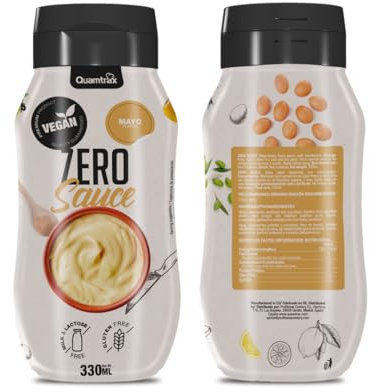 Quamtrax Nutrition - Salsa Gourmet Zero 0% Calorías - 330ml - Sabor auténtico, sin grasas y ligera (330, Mayonesa)