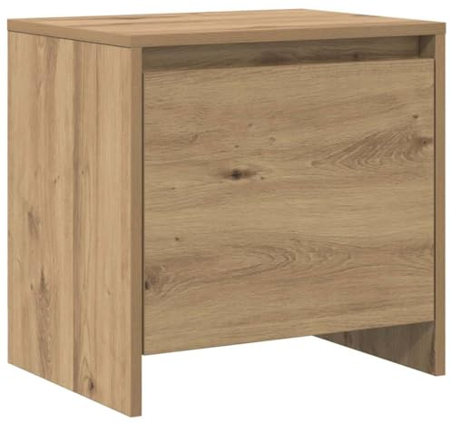 vidaXL Bedside Cabinet Artisan oak 45 x 34 x 44.5 cm Engineered wood, Rustic Bedroom Decor, Compact Nightstand, Functionally Designed Storage Table, Practical Bedside Unit for Small Spaces