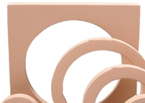 Denash Präzise Fotografie Requisiten Schaumgeometrische Würfel für Atemberaubende Schmuck Kosmetische Fotoshootings, Leicht für Instagram -Aufnahmen (Hautfarbene runde Kombination)