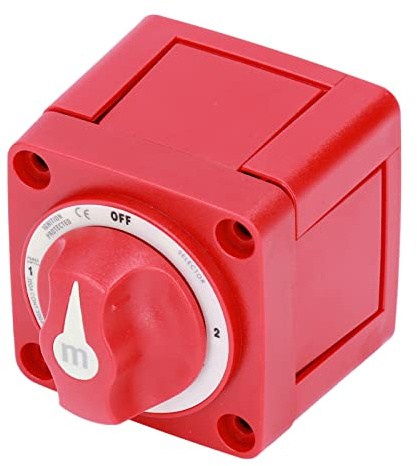 Dioche Sélecteur de Commutateur de Batterie 12 V 3 300 A – Interrupteur de Batterie Marin Rotatif à 360° à 4 Positions avec étanchéité IP66 – Parfait pour les Yachts, Camping-cars et Voitures