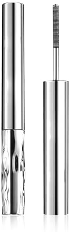 Horuili® Rímel metálico, resistente al agua y a prueba de manchas, rímel de fibras, extensiones de larga duración con supergrueso e impermeable (Marrón)