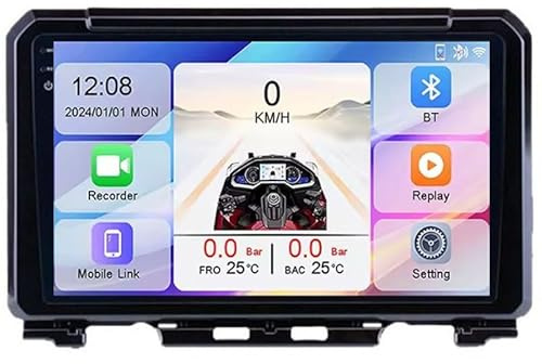 Android 16 Autoradio 9'' Pantalla Táctil para Suzuki Jimny 2019, GPS, BT, WiFi, USB, DSP, Mandos Volante(M103 4 Core WiFi 2+32GB)