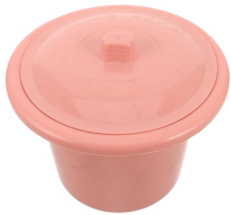 HEANUJJ Urinoir Portable Grosse Capacité et Facile à Nettoyer Pot de Chambre avec Couvercle en Plastique Rose pour Adultes, pour Hôpital et Voyage