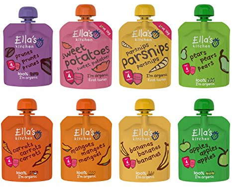Ella's Kitchen First Taste Mixed Case Selection from 4 Month 8 x 70g