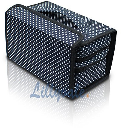 Lillyvale Beauty Nail Art Kit Gel Polish Varnish Buffer Case Manicure Storage Bag For CCO Black Hot Pink