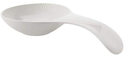 Maxwell Williams White Basics - Poggia cucchiaio, in porcellana, colore: bianco, 23 x 11,5 x 3,5 cm