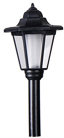 Garden Lamp - Outdoor Solar Path Light - Solar Powered Black Lantern - Lawn & Patio Light