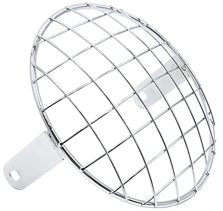 sourcing map 7,8 Scheinwerfer Motorrad Scheinwerfer Gitter Abdeckung für Harley Verchromung DE