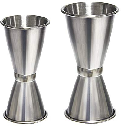 Miotlsy Mesure de Bar Double Doseur de Bar en Acier Inoxydable Cocktail Jigger Bar 20&40ml et 30&50ml (2 PCS)
