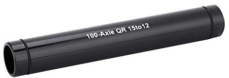 VGEBY1 Fahrrad Steckachse, 15 mm bis 12 mm 100mm Lang Aluminiumlegierung Schnellspanner Steckachse Adapter für Fahrrad Stecknaben(Schwarz)