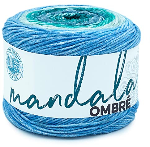 Lion Brand - Filato multicolore Mandala Ombre per lavori a maglia, uncinetto e artigianato, mantra, 1 confezione