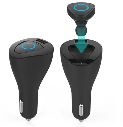 Goji 2 in 1 Mono Bluetooth Headset Premium Handsfree with Car Charger