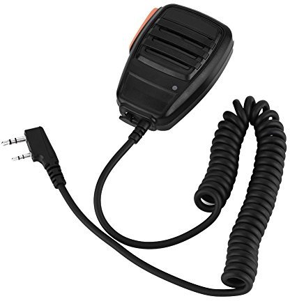 Microfono per altoparlante per, per Quansheng, per UV5R/888S, altoparlante walkie-talkie a 2 pin con clip posteriore